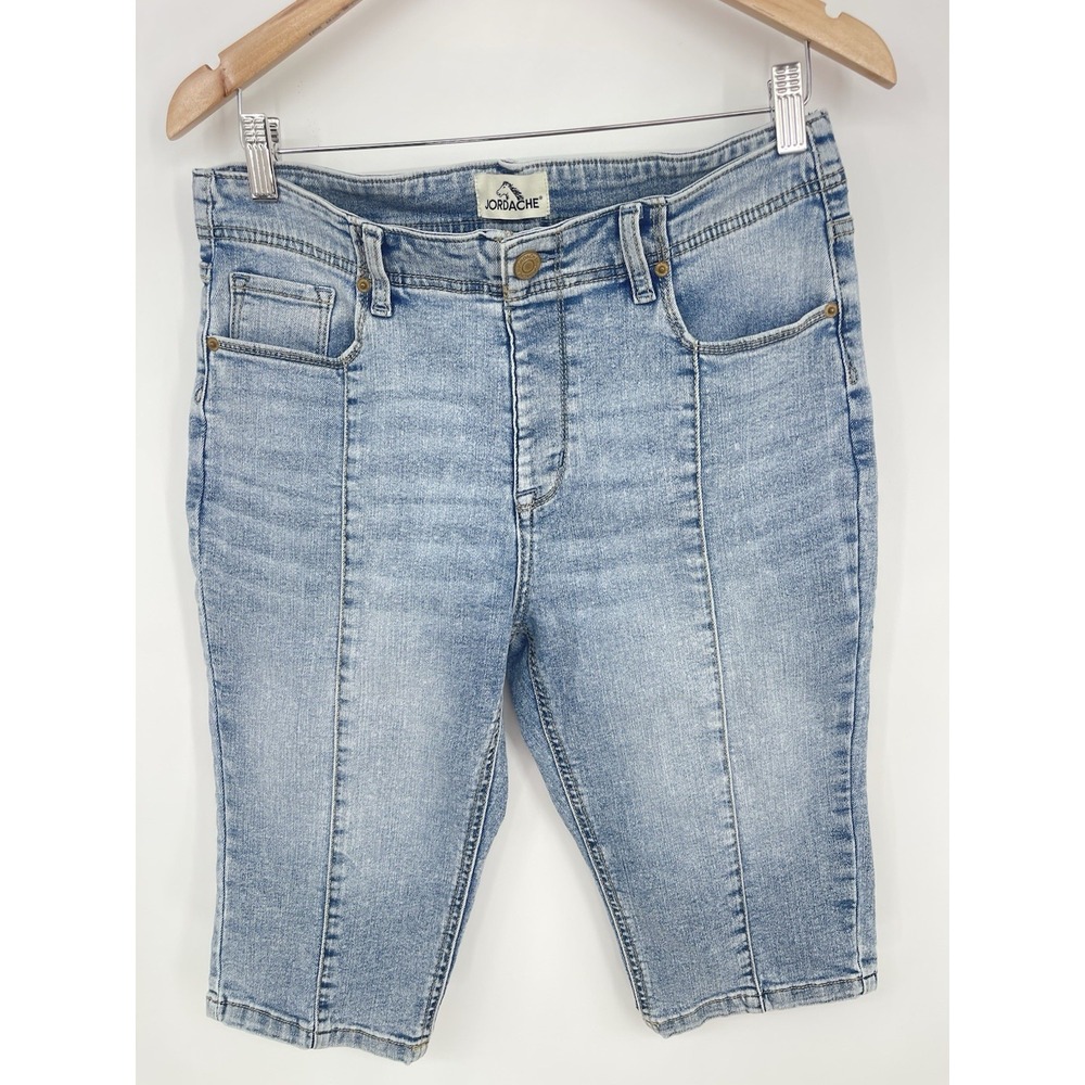 Vintage 90s Y2Kβ Jordache Jeans Womens 10 Denim Light Wash Capri Bin9